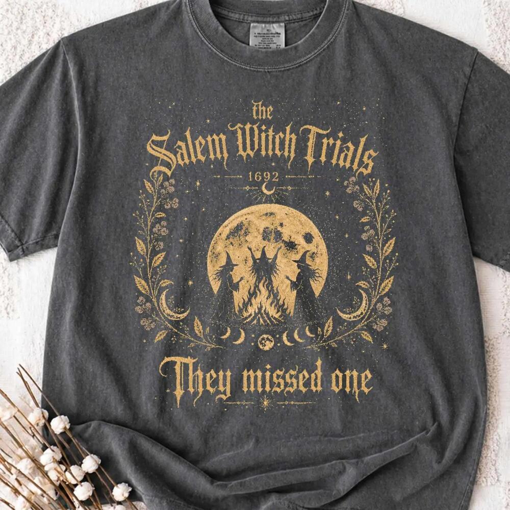 Halloween Witchy Tshirt Salem Witch Trials Wiccan Goth Spooky